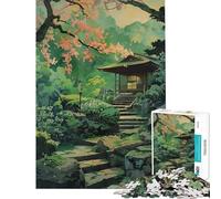 Puzzle da 1000 pezzi per ragazzi giardino giapponese con casa da tè puzzle per adulti gioco pratico di analisi e logica regalo antistress (dimensioni 38x26cm)