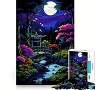 Puzzle da 1000 pezzi per ragazzi,giardino zen giapponese,pixel art,taglio preciso,divertente gioco di logica,gioco tranquillo,decorazione natalizia,regalo (50x75cm)