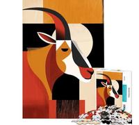 Puzzle da 1000 pezzi per ragazzi gioco rompicapo "La capra strana" giocattolo stimolante ottimo regalo e giocattolo per il divertimento in famiglia (dimensioni 75x50cm)