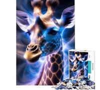 Puzzle da 1000 pezzi per ragazzi giraffa mitica giocattolo educativo rompicapo per tutta la famiglia regalo per compleanni (dimensioni 38x26cm)