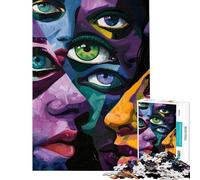 Puzzle da 1000 pezzi per ragazzi "Gli occhi della psiche" sfida educativa decorazione da parete gioco rilassante per ragazzi dai 14 anni in su (38x26cm)