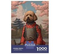 Puzzle Da 1000 Pezzi Per Ragazzi Goldendoodle The Samurai Puzzle Giocattolo Decorazione Da Parete Per Divertimento in Famiglia Regali Unici Per Compleanno E Natale 38x26cm/1000pcs