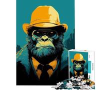 Puzzle da 1000 pezzi per ragazzi Gorilla Mafia Boss giochi per famiglie giocattoli educativi regali di Babbo Natale segreto adatto alle coppie (dimensioni 75x50cm)