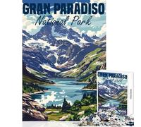 Puzzle da 1000 pezzi per ragazzi Gran Paradiso Italia Gioco pratico per divertimento in famiglia Giocattolo antistress che migliora l'amore tra le coppie (38x26cm)