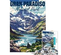 Puzzle da 1000 pezzi per ragazzi Gran Paradiso Italia Puzzle antistress Gioco di analisi e logica Stimolante da completare (Dimensioni 38x52cm)