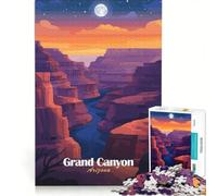 Puzzle da 1000 pezzi per ragazzi, Grand Canyon di notte, decorazione da parete, passatempo ideale per le vacanze a casa, per rafforzare il legame di coppia 50x75cm