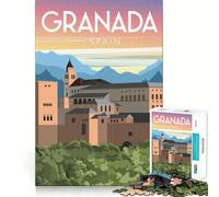 Puzzle da 1000 pezzi per ragazzi,Granda Spagna,taglio preciso,gioco stimolante per la mente,relax,attività per il compleanno (38x52cm)