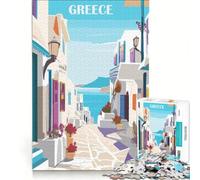 Puzzle da 1000 pezzi per ragazzi, Grecia, città, pop art, gioco impossibile, difficile e stimolante, compleanno e Natale 38x52cm