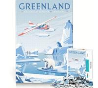 Puzzle da 1000 pezzi per ragazzi,Groenlandia,Danimarca,con taglio liscio,gioco per esercitare la mente,momento di relax,attività per compleanno (38x26cm)