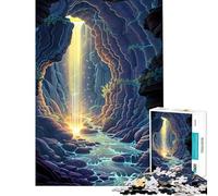 Puzzle da 1000 pezzi per ragazzi grotta nella foresta magica puzzle per ragazzi giochi per famiglie migliora la memoria gioco stimolante regalo (dimensioni 38x26cm)