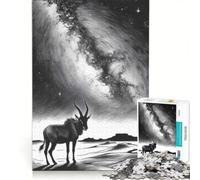 Puzzle da 1000 pezzi per ragazzi Guanaco sotto la Via Lattea, giochi educativi, assemblaggio di modelli, collezione d'artista, belle arti 50x75cm