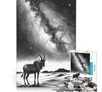 Puzzle da 1000 pezzi per ragazzi Guanaco sotto la Via Lattea, gioco impossibile, difficile e stimolante, compleanno e Natale 38x26cm
