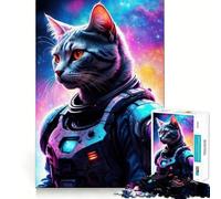 Puzzle da 1000 pezzi per ragazzi,Guerrieri dei Gatti,Taglio Premium,Divertente,Concentrazione,Gioco Divertente,Facile da Giocare,Decorazione Artistica Natalizia (38x26cm)