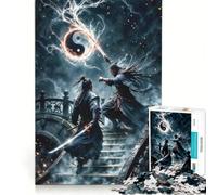 Puzzle da 1000 pezzi per ragazzi guerrieri samurai sulla strada decorazione da parete regalo di compleanno per rafforzare l'amore tra le coppie 38x52cm