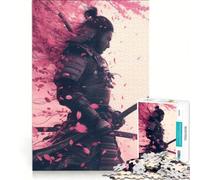 Puzzle da 1000 pezzi per ragazzi guerrieri samurai tra i ciliegi in fiore gioco educativo interazione genitore-figlio ideale come regalo 38x26cm