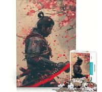 Puzzle da 1000 pezzi per ragazzi: Guerrieri Samurai tra i ciliegi in fiore gioco educativo rilassante e stimolante sfida unica 38x26cm