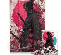 Puzzle da 1000 pezzi per ragazzi: Guerrieri Samurai tra i ciliegi in fiore gioco educativo rilassante e stimolante sfida unica 38x26cm
