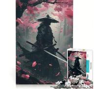 Puzzle da 1000 pezzi per ragazzi: Guerrieri Samurai tra i ciliegi in fiore gioco impossibile sfida difficile regalo per amici e familiari 38x26cm