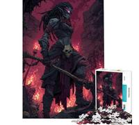 Puzzle da 1000 pezzi per ragazzi: Guerriero elfo oscuro tra le rovine Aiuta ad allenare la mente Gioco impegnativo ma rilassante adatto a partire dai 14 anni (38x26cm)