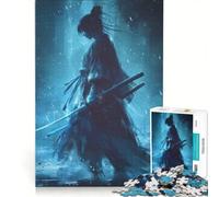 Puzzle da 1000 pezzi per ragazzi, guerriero giapponese con spada, gioco educativo, regalo di compleanno, ideale come regalo per tutta la famiglia 50x75cm