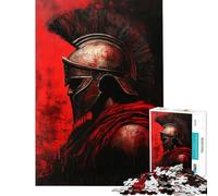 Puzzle da 1000 pezzi per ragazzi guerriero in armatura rossa Puzzle per ragazzi che migliora la memoria aiuta ad allenare il cervello gioco educativo per tutta la famiglia 50x75cm