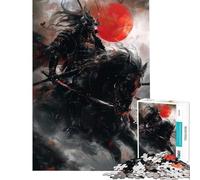 Puzzle da 1000 pezzi per ragazzi guerriero samurai giapponese gioco educativo giocattolo artistico regalo taglio di precisione (dimensioni 38x26cm)