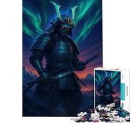 Puzzle da 1000 pezzi per ragazzi Guerriero Samurai sotto l'Aurora Boreale Sfida educativa ideale per le vacanze a casa o come passatempo fai-da-te per ragazzi dai 14 anni in su Gioco di puzzle offerto