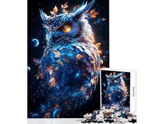 Puzzle da 1000 pezzi per ragazzi Gufo Meraviglia Cosmica Puzzle da 1000 pezzi Decorazione per la casa Giocattolo Regalo di compleanno Educativo e formativo (38x52cm)