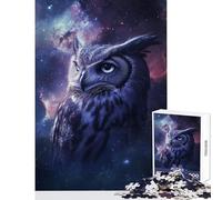 Puzzle da 1000 pezzi per ragazzi Gufo nel Cosmo Gioco Impossibile per Divertimento in Famiglia Giocattolo Decorazione da Parete Ottimo Regalo per i Videogiocatori (38x52cm)