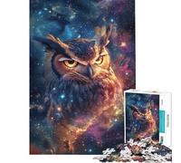 Puzzle da 1000 pezzi per ragazzi gufo nel cosmo Puzzle per ragazzi che migliora la memoria aiuta ad allenare il cervello gioco educativo per tutta la famiglia 50x75cm