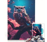 Puzzle da 1000 pezzi per ragazzi: Gufo nella foresta Gioco educativo divertente attività da fare a casa per rafforzare l'amore tra le coppie 50x75cm