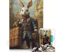 Puzzle da 1000 pezzi per ragazzi guida di viaggio con coniglio gioco per famiglie attività divertenti da fare a casa per rafforzare l'amore tra le coppie 50x75cm