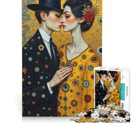 Puzzle da 1000 pezzi per ragazzi, Gustav Klimt e Tim Burton, giocattolo fai-da-te, migliora la memoria, collezione d'artista, belle arti 50x75cm