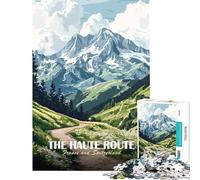 Puzzle da 1000 pezzi per ragazzi Haute Route Francia e Svizzera Gioco pratico e coinvolgente per coltivare la pazienza sfida impegnativa (dimensioni 38x52cm)