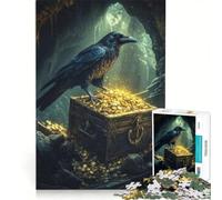 Puzzle da 1000 pezzi per ragazzi, "I corvi amano le cose luccicanti", gioco impossibile, allena la mente e le mani, regalo di compleanno, regalo 50x75cm
