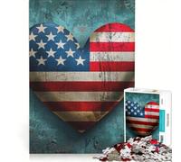 Puzzle da 1000 pezzi per ragazzi "I Love America", gioco pratico, di analisi e logica, adatto come decorazione da scrivania 50x75cm
