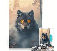 Puzzle da 1000 pezzi per ragazzi "I lupi hanno gli occhi gialli" giochi educativi corsa a tempo collezione d'artista belle arti 50x75cm
