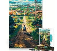 Puzzle da 1000 pezzi per ragazzi,ideale per camminare verso casa,che stimola la mente Gioco a incastro preciso,senza spazi vuoti Attività rilassante di gruppo al chiuso (38x52cm)