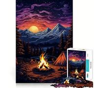 Puzzle da 1000 pezzi per ragazzi ideale per il campeggio in montagna con tema falò perfetto per stimolare la mente ideale per il gioco di gruppo con taglio di precisione e come regalo per le festività