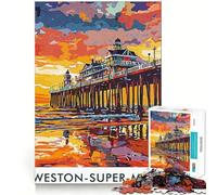 Puzzle da 1000 pezzi per ragazzi,ideale per il molo di Weston-super-Mare,con sistema di incastro sicuro e pezzi che non si staccano,perfetto da portare in viaggio Gioco di logica e idea regalo