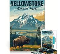 Puzzle da 1000 pezzi per ragazzi,ideale per il Parco Nazionale di Yellowstone,con componenti robusti e di facile taglio,portatile e perfetto per i viaggi (38x26cm)