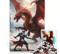 Puzzle da 1000 pezzi per ragazzi: Il cavaliere contro il drago giochi per famiglie divertimento in famiglia collezione d'artista belle arti 50x75cm