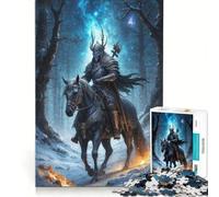 Puzzle da 1000 pezzi per ragazzi Il cavaliere nel bosco giochi rilassanti attività divertenti da fare a casa compleanno 38x52cm