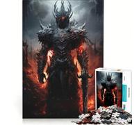 Puzzle da 1000 pezzi per ragazzi: Il Cavaliere Nero dell'Inferno, Gioco Impossibile, Interazione genitore-figlio, Gioco stimolante, Regalo 38x26cm