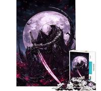 Puzzle da 1000 pezzi per ragazzi: Il Cavaliere Oscuro con Katana Difficile e stimolante Un'opera d'arte Gioco divertente adatto a persone dai 14 anni in su (50x75cm)