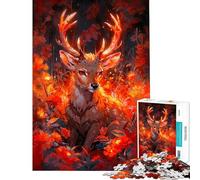 Puzzle da 1000 pezzi per ragazzi Il Cervo Curioso Puzzle per adulti Giocattolo Decorazione da parete Decorazione perfetta Ottimo regalo per i giocatori (Dimensioni 38x26cm)