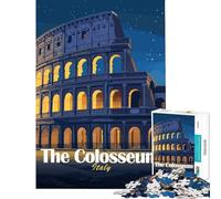 Puzzle da 1000 pezzi per ragazzi Il Colosseo di notte Italia Giocattolo educativo e interattivo per tutta la famiglia Idee regalo (Dimensioni 38x26cm)