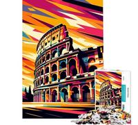 Puzzle da 1000 pezzi per ragazzi Il Colosseo Wpap Pop Art divertente attività da fare a casa migliora la memoria gioco per famiglie adatto dai 14 anni in su 50x75cm