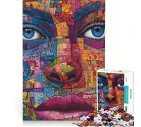 Puzzle da 1000 pezzi per ragazzi Il disegno raffigura diverse parole un gioco divertente ideale per attività da fare in casa Bellissimo design 38x52cm
