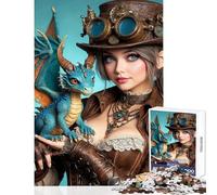 Puzzle da 1000 pezzi per ragazzi Il domatore di draghi steampunk Giochi rilassanti per tutta la famiglia antistress collezione d'artista belle arti (38x26cm)